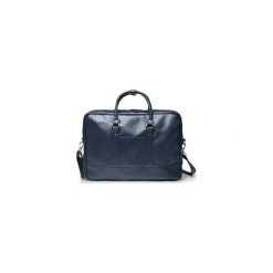 Granatowa elegancka torba na laptopa Solier S04. Czarne torby na laptopa męskie marki Solier, w paski, z jeansu. Za 149.00 zł.