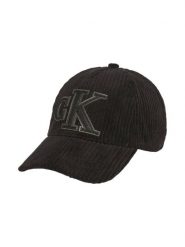 Calvin Klein Jeans czapka sztruksowa Mężczyźni czarny, ONE SIZE. Czarne czapki i kapelusze męskie Calvin Klein Jeans, z aplikacjami, z jeansu. Za 119.95 zł.