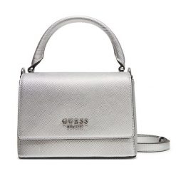 Torebka Guess. Szare torebki do ręki damskie Guess, z aplikacjami, klasyczne, bez dodatków. Za 299.99 zł.