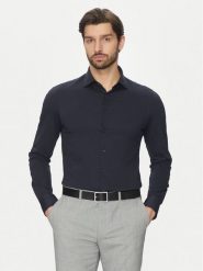 Michael Kors Koszula MD0MD91498 Granatowy Slim Fit. Niebieskie koszule męskie Michael Kors, m, bez wzorów, z bawełny, biznesowe, bez kołnierzyka, bez ramiączek. Za 359.99 zł.