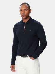 Tommy Hilfiger Polo Liauid MW0MW44820 Granatowy Regular Fit. Niebieskie koszulki polo męskie Tommy Hilfiger, l, bez wzorów, z bawełny, bez ramiączek. Za 489.99 zł.