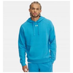 Bluza Męska Z Kapturem Nierozpinana Under Armour. Niebieskie bluzy sportowe męskie Under Armour, m, bez wzorów, z kapturem, do biegania. Za 239.99 zł.