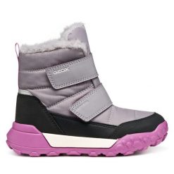 Śniegowce Geox. Szare śniegowce dziewczęce Geox, bez zapięcia. Za 239.99 zł.