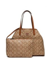 Guess Torebka Vikky HWWR93 18290 Beżowy. Brązowe torebki do ręki damskie Guess, z aplikacjami, ze skóry, bez dodatków. Za 399.99 zł.