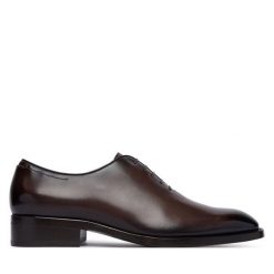 Półbuty BOSS. Brązowe półbuty na co dzień męskie Boss, wizytowe, bez zapięcia. Za 3,099.00 zł.