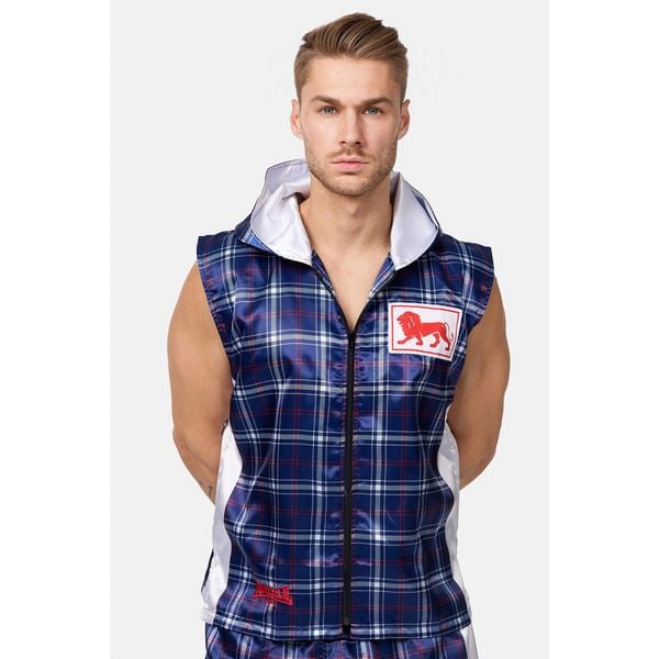 Kurtka Lonsdale Clutton. Czerwone buty sportowe męskie Lonsdale, bez wzorów, z satyny, sportowe, z kapturem. Za 348.50 zł.