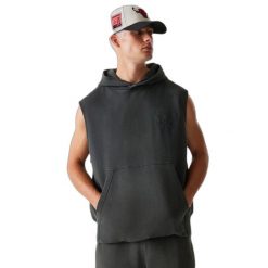 Bezrękawnik z kapturem Chicago Bulls Washed. Szare bluzy męskie New Era, bez wzorów, z kapturem. W wyprzedaży za 261.00 zł.