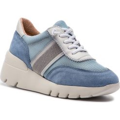 Sneakersy HISPANITAS - Ruht HV98550 Sky. Niebieskie półbuty damskie Hispanitas, z aplikacjami, z materiału, bez obcasa, na koturnie, bez zapięcia. W wyprzedaży za 329.00 zł.