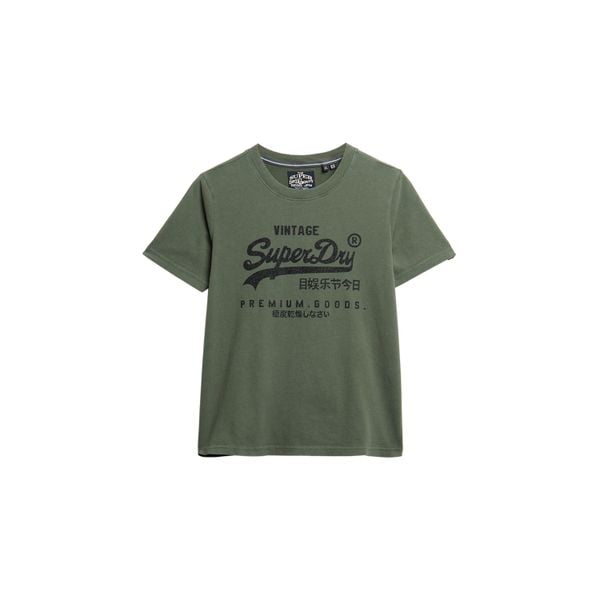 Koszulka damska Superdry Embellished Vl. Zielone koszulki sportowe damskie Superdry., m, bez wzorów, z materiału, eleganckie, bez kołnierzyka. Za 143.50 zł.