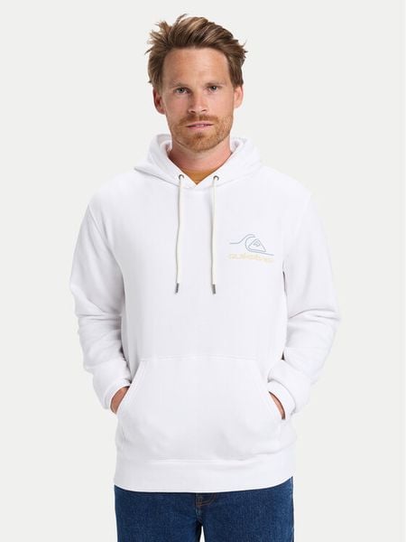 Quiksilver Bluza Light Waves EQYFT05168 Biały Regular Fit. Białe bluzy męskie Quiksilver, l, bez wzorów, z bawełny, bez kaptura. Za 170.99 zł.