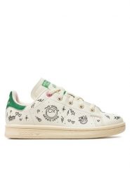 Adidas Sneakersy Stan Smith C GY1790 Kremowy. Białe buty sportowe dziewczęce Adidas, bez wzorów, ze skóry, bez zapięcia. Za 189.99 zł.