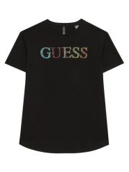 Guess T-Shirt J6GI33 J1314 Czarny Regular Fit. Czarne t-shirty i topy dla dziewczynek Guess, z aplikacjami, z bawełny, bez ramiączek. Za 134.99 zł.