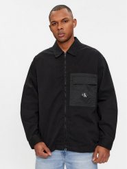 Calvin Klein Jeans Kurtka przejściowa Mix Media J30J324617 Czarny Regular Fit. Czarne kurtki męskie Calvin Klein Jeans, m, bez wzorów, z jeansu, bez kaptura. Za 449.99 zł.