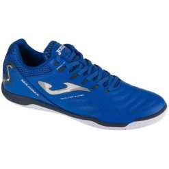 Buty piłkarskie męskie Joma Maxima 2404 In. Niebieskie buty sportowe męskie Joma, z materiału, bez zapięcia, do piłki nożnej. Za 189.00 zł.
