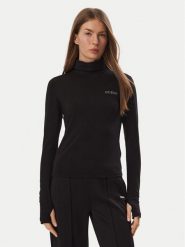 Guess Bluzka V6BP11 K6907 Czarny Slim Fit. Czarne bluzki damskie Guess, s, z aplikacjami, z bawełny, bez kołnierzyka, bez ramiączek. Za 194.99 zł.
