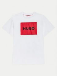Hugo T-Shirt G00144 D Biały Regular Fit. Białe t-shirty dla chłopców Hugo, bez wzorów, z bawełny, bez ramiączek. Za 139.99 zł.