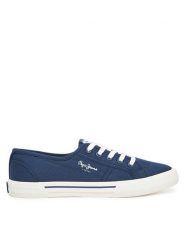 Pepe Jeans Tenisówki Brady Basic W PLS31287 Niebieski. Niebieskie trampki i tenisówki damskie Pepe Jeans, bez wzorów, z jeansu, bez zapięcia. Za 169.99 zł.