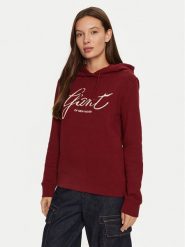 Gant Bluza 4201252 Czerwony Regular Fit. Czerwone bluzy damskie GANT, xs, bez wzorów, z bawełny, bez kaptura. Za 219.99 zł.