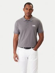 KARL LAGERFELD Polo 745780 561235 Szary Regular Fit. Szare koszulki polo męskie KARL LAGERFELD, m, bez wzorów, z bawełny, bez ramiączek. Za 309.99 zł.