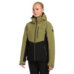 Damska kurtka narciarska Kilpi FLIP-W. Zielone kurtki snowboardowe damskie Kilpi, s, bez wzorów, z materiału, z kapturem, narciarskie. Za 306.00 zł.