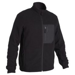 Polar outdoor Solognac 500. Czarne bluzy męskie SOLOGNAC, m, bez wzorów, z bawełny, bez kaptura. Za 99.99 zł.