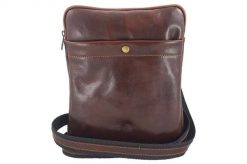Skórzana listonoszka męska BARBERINI'S brązowa 864-6. Brązowe torby na ramię męskie Barberinis, bez wzorów, ze skóry, biznesowe, na ramię. Za 251.99 zł.
