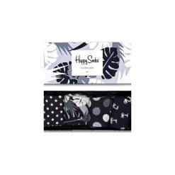 Giftbox (4-pak) skarpetki Happy Socks XBLW09-9002. Czarne skarpety męskie Happy Socks. Za 83.93 zł.