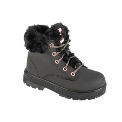 Buty zimowe dziewczęce, Street Glitz. Czarne buty sportowe dziewczęce Skechers, bez wzorów, z materiału, bez zapięcia. Za 259.99 zł.