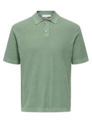 Only & Sons Polo Tony 22033571 Zielony Regular Fit. Zielone koszulki polo męskie Only & Sons, m, bez wzorów, z bawełny, bez ramiączek. Za 99.99 zł.