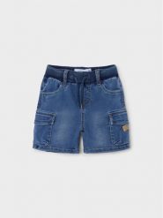 NAME IT Szorty jeansowe Nmmben 13212547 Niebieski Baggy Fit. Niebieskie szorty dla chłopców Name it, bez wzorów, z jeansu. Za 99.99 zł.