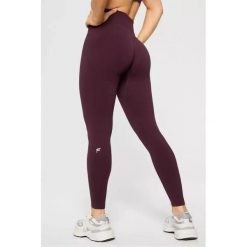 FABLETICS Damskie Legginsy Sportowe Wysoki Stan Seamless Scrunch. Czerwone legginsy damskie FABLETICS, l, bez wzorów, z materiału, z podwyższonym stanem, długie, na fitness i siłownię. Za 299.99 zł.