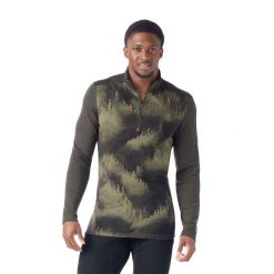 Bluza męska Smartwool Classic Thermal Merino Base Layer 1/4 Zip Boxed. Zielone bluzy męskie Smartwool, m, bez wzorów, z wełny, bez kaptura. Za 459.99 zł.
