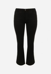Czarne Szerokie Jeansy z Wysokim Stanem z Bawełną i Dodatkiem Wiskozy Eprevia. Czarne jeansy damskie Born2be, z podwyższonym stanem, plus size. Za 99.99 zł.