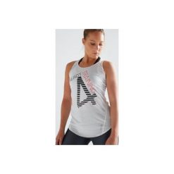 Top fitness kardio damski 120 biały. Białe obuwie sportowe damskie DOMYOS, bez wzorów, z elastanu, na fitness i siłownię. Za 29.99 zł.