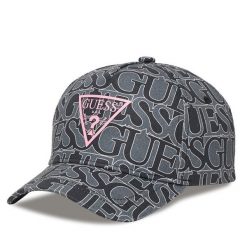 Czapka z daszkiem Guess. Szare czapki i kapelusze damskie Guess, z aplikacjami. Za 109.99 zł.