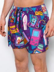 Kąpielówki męskie - V11. Niebieskie kąpielówki męskie Ombre Clothing, m, bez wzorów, do pływania. W wyprzedaży za 29.99 zł.