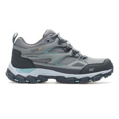 Damskie wodoodporne buty do chodzenia Holcombe III. Szare obuwie sportowe damskie Regatta, bez wzorów, z syntetyku, trekkingowe. Za 249.99 zł.