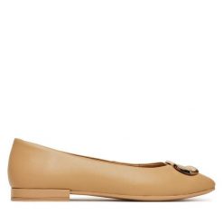 Baleriny MEXX. Brązowe baleriny damskie Mexx, bez wzorów, bez obcasa. Za 239.99 zł.