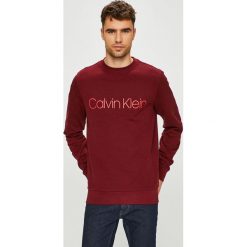 Calvin Klein - Bluza. Brązowe bluzy męskie marki Calvin Klein, z nadrukiem, z bawełny. Za 359.90 zł.