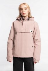 Kurtka damska kangurka Carhartt WIP W' Nimbus Pullover I00321 XS. Czerwone kurtki damskie Carhartt, uniwersalny, bez wzorów, z dresówki, bez kaptura, trekkingowe. Za 709.00 zł.