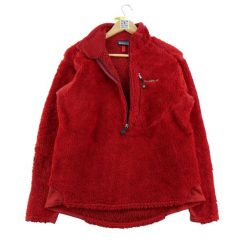 Bluza polarowa męska Polaire R2 USA. Czerwone bluzy sportowe męskie Patagonia, m, bez wzorów, z polaru, bez kaptura, trekkingowe. Za 256.96 zł.