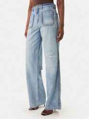 Just Cavalli Jeansy 80PAB5T2 CDWCH Granatowy Straight Fit. Niebieskie jeansy damskie Just Cavalli. Za 1,119.00 zł.