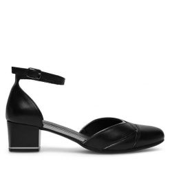 Czółenka Lasocki. Czarne czółenka damskie Lasocki, bez wzorów, bez obcasa, bez zapięcia. Za 119.99 zł.