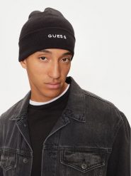 Guess Czapka AM9458 VIS01 Czarny. Czarne rękawiczki męskie Guess, na zimę, z aplikacjami, z materiału. Za 229.99 zł.