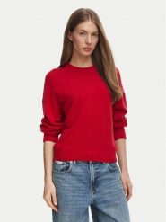 Tommy Hilfiger Sweter WW0WW51459 Czerwony Regular Fit. Czerwone swetry damskie Tommy Hilfiger, s, bez wzorów, z kaszmiru, bez kołnierzyka, bez ramiączek, bez kaptura. Za 1,299.00 zł.