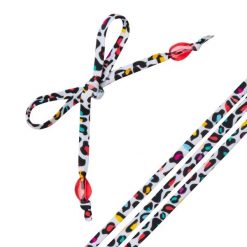 Tasiemki do personalizacji damskiego kostiumu Nahia perełki LEO. Białe bikini damskie TRIBORD, uniwersalny, bez wzorów. W wyprzedaży za 1.99 zł.