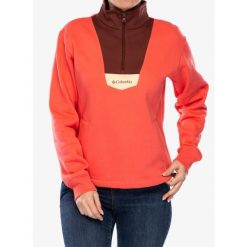 Bluza z zamkiem damska Columbia Lodge Quarter Zip. Czerwone bluzy sportowe damskie Columbia, s, bez wzorów, bez kaptura, trekkingowe. Za 181.99 zł.