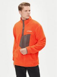 Adidas Polar Terrex XPLORIC IM7424 Pomarańczowy Regular Fit. Brązowe bluzy męskie Adidas, m, bez wzorów, z polaru, bez kaptura. Za 419.99 zł.