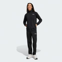 Dres adidas Linear. Czarne buty sportowe męskie Adidas, z dresówki, bez zapięcia, na fitness i siłownię. Za 229.99 zł.