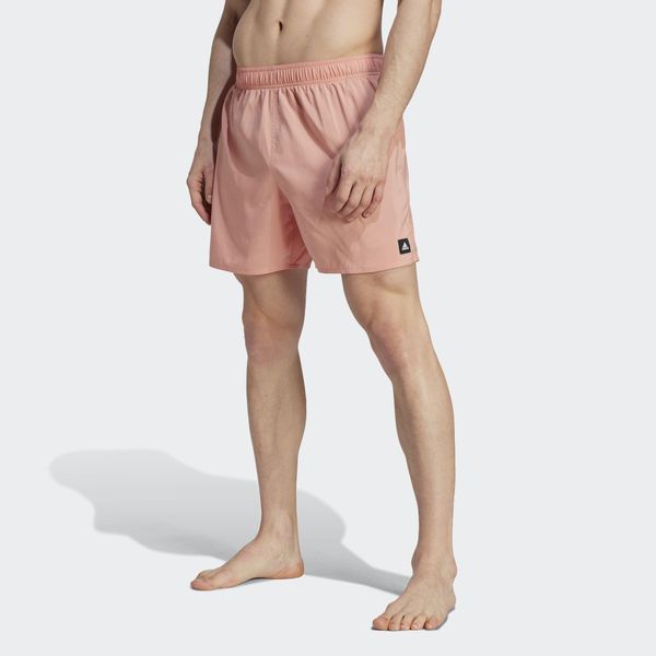 Szorty do pływania Solid CLX Short-Length. Brązowe szorty męskie Adidas, s, bez wzorów, z materiału, klasyczne. Za 125.35 zł.
